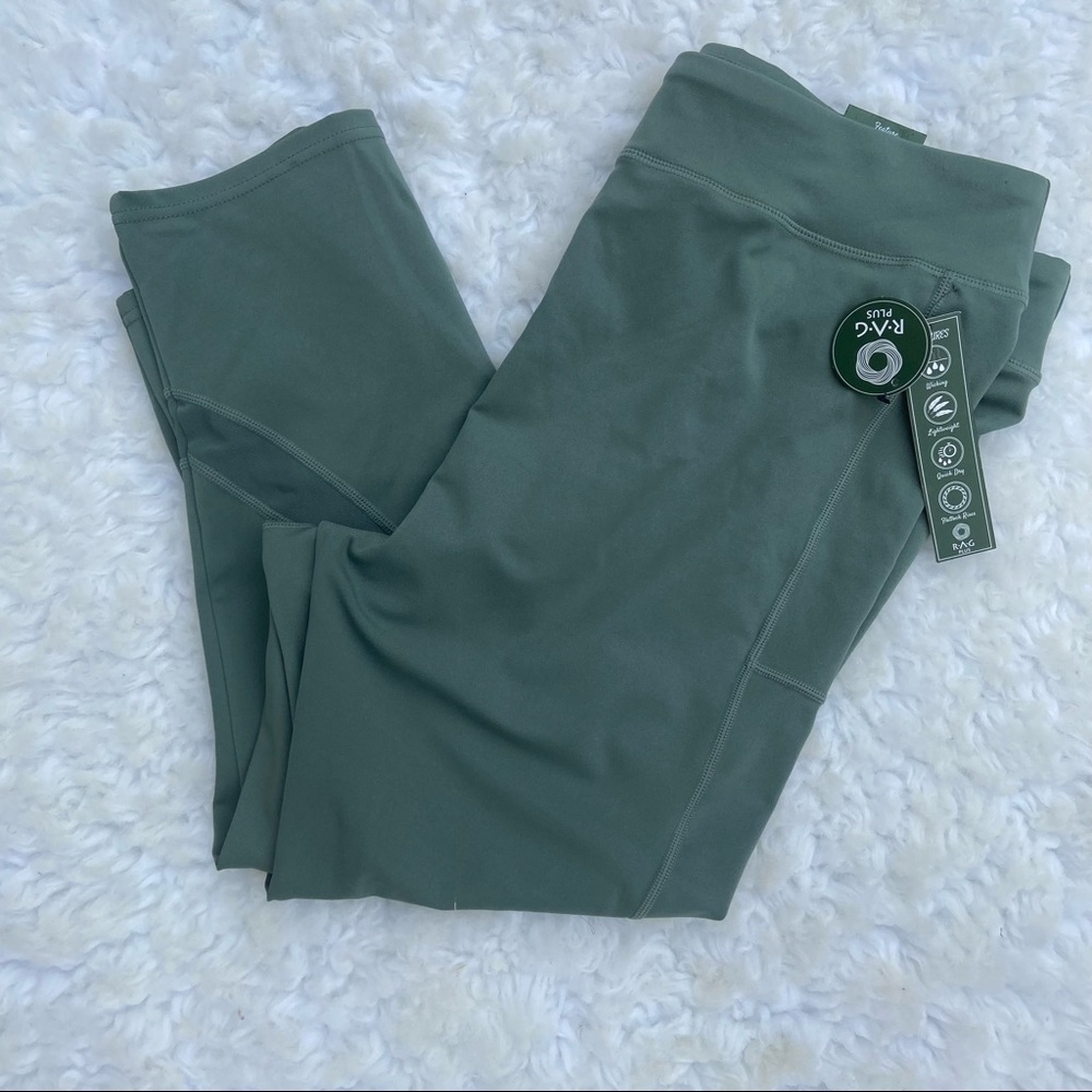 R.A.G Plus Sage Green Capri Leggings